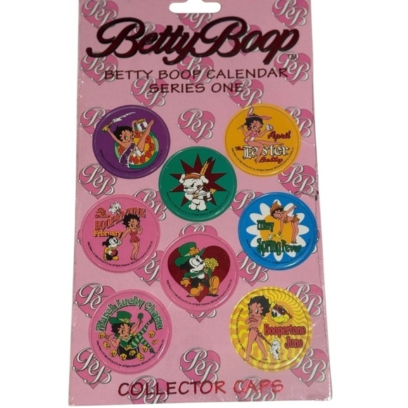 Betty Boop Vintage 1990s Calendar Series 1 Sealed Pogs - Picture 1 of 3